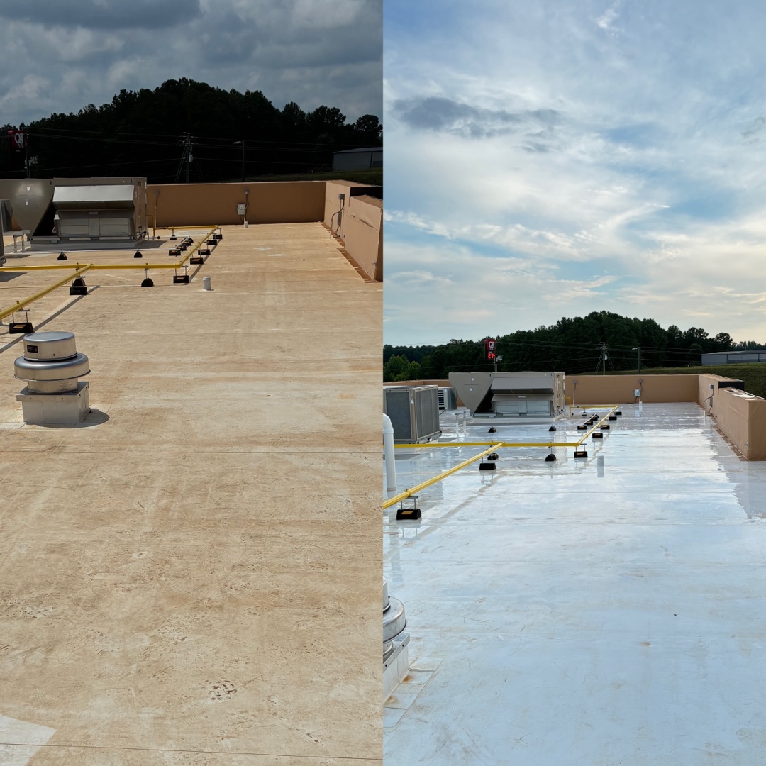 TPO roof cleaning